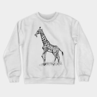 Giraffe Print Crewneck Sweatshirt